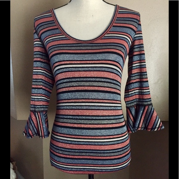 Free People sparkly striped top - Picture 1 of 5
